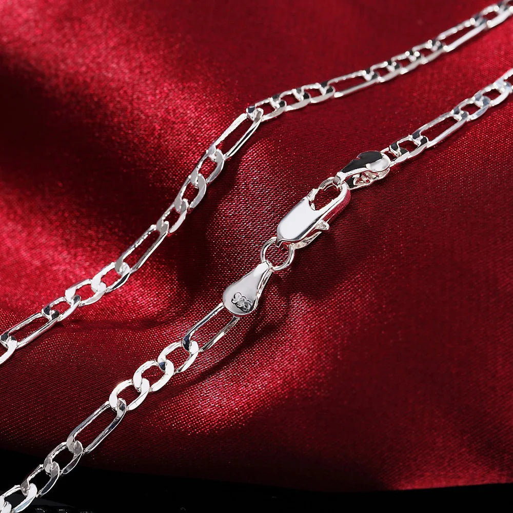 Sterling Silver Figaro Chain Set