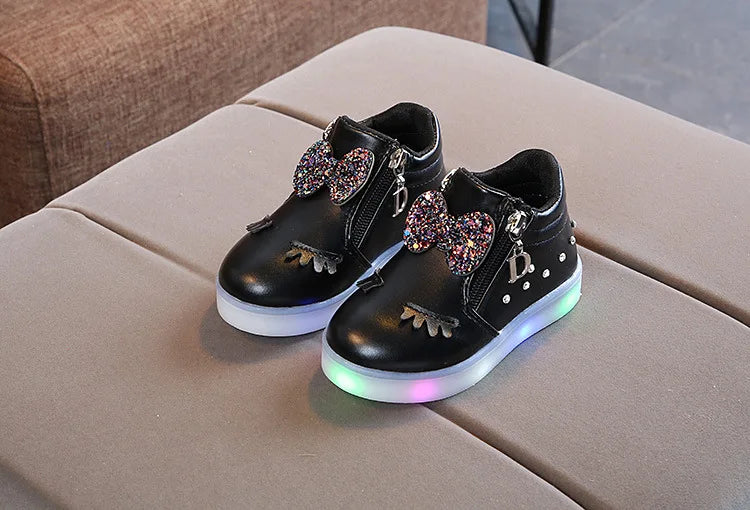 Light-Up Bow Sneakers