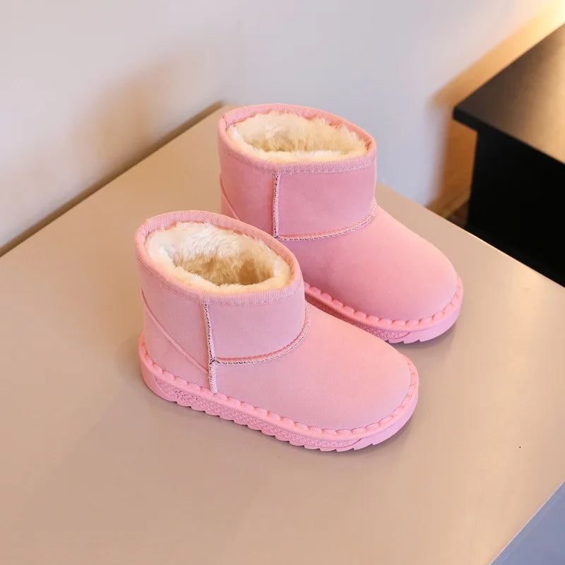 Children's suede snow boots