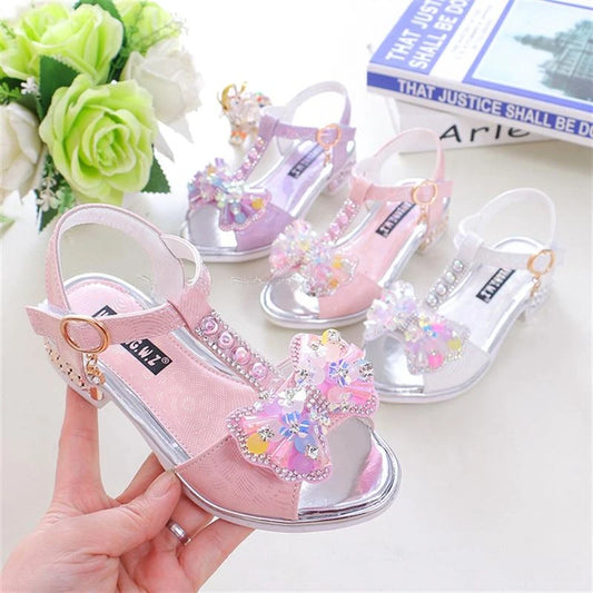 Crystal Bow Sandals