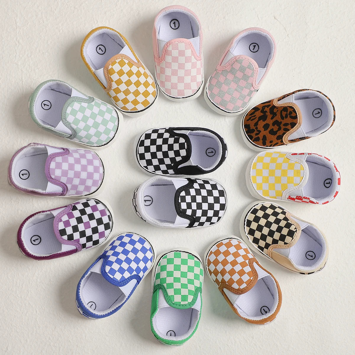 Checkered Cutie Baby Slip-Ons