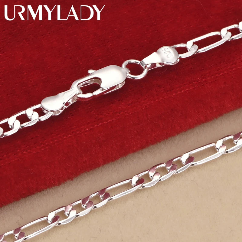 Sterling Silver Figaro Chain Set