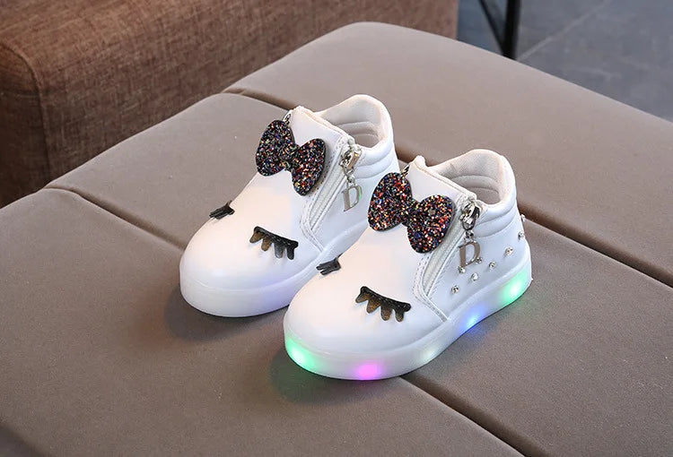 Light-Up Bow Sneakers