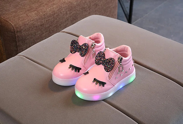 Light-Up Bow Sneakers