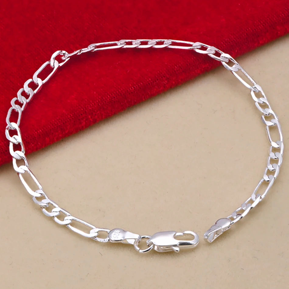 Sterling Silver Figaro Chain Set