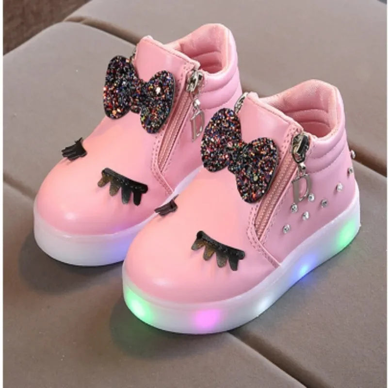 Light-Up Bow Sneakers