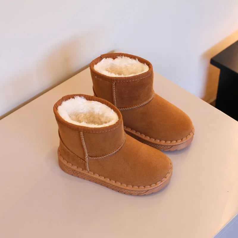 Children's suede snow boots