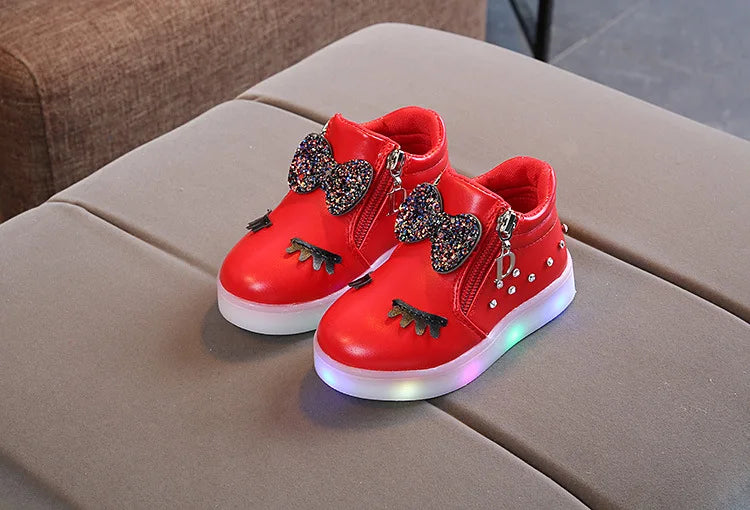 Light-Up Bow Sneakers