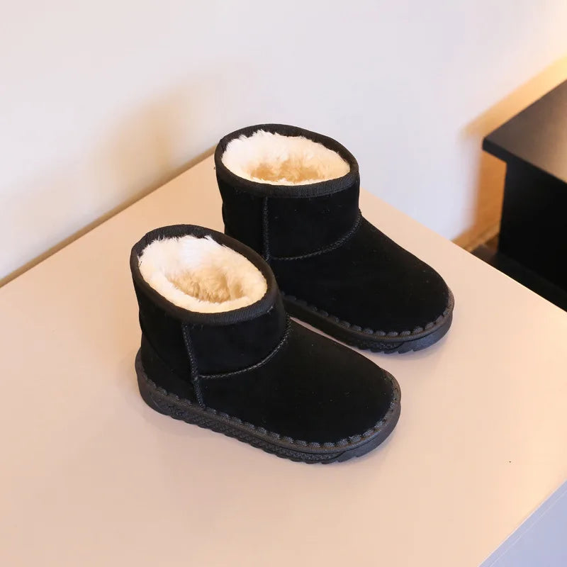 Children's suede snow boots