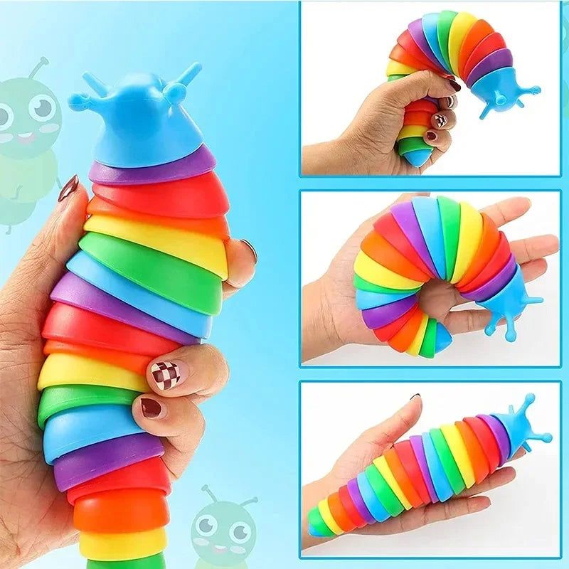 Colorful Fidget Slug Toy